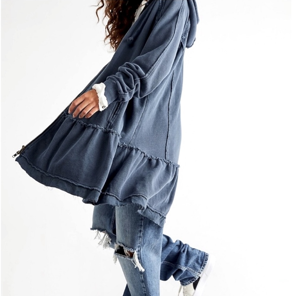 Free People - Long Kara Cardi - Morning Navy